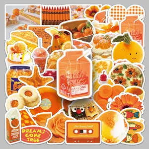50 pcs orange wind cartoon small fresh creative trend stickers luggage cups laptop decorative stickers Funny Stickers