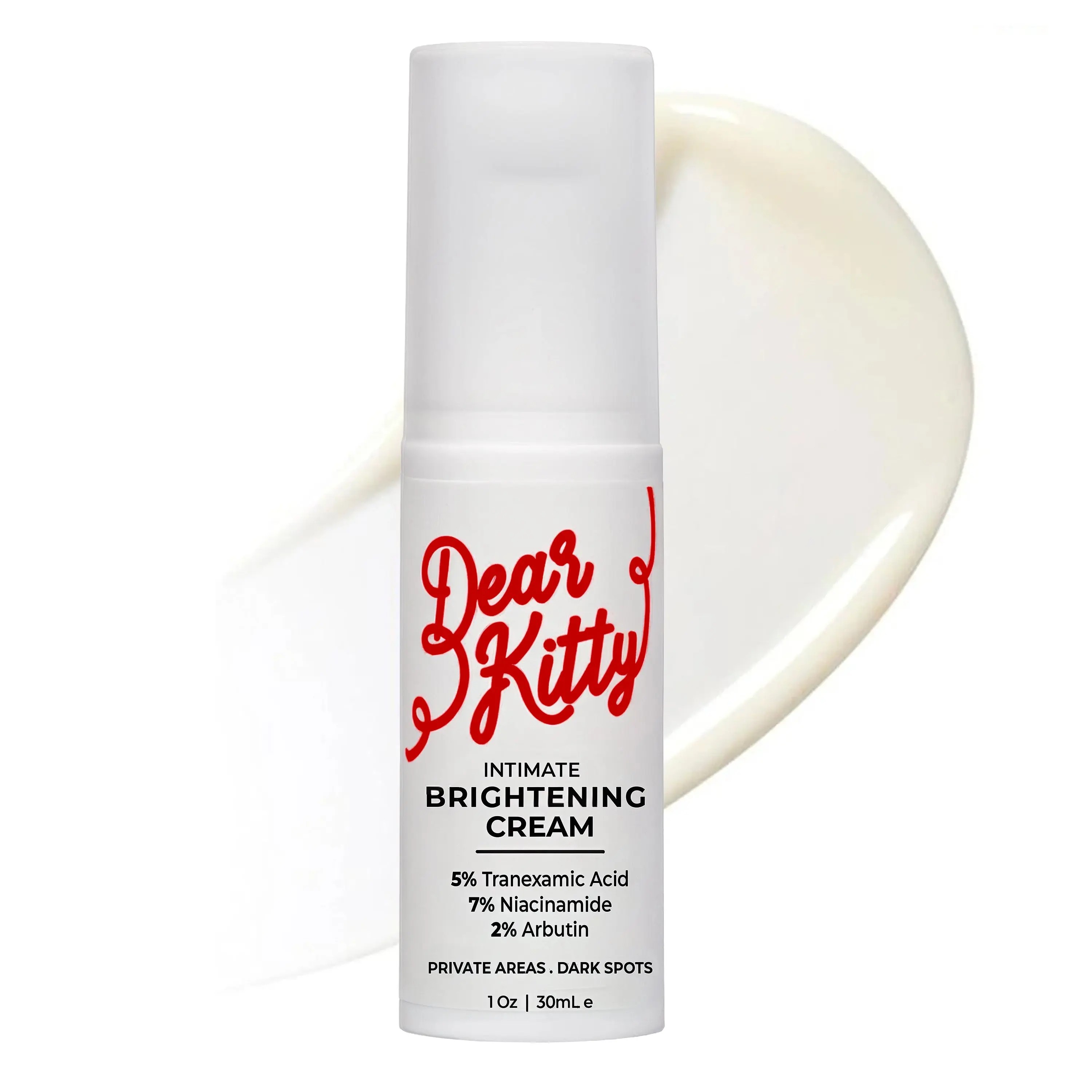 Dear Kitty Intimate Brightening Cream - 5% Tranexamic Acid, 7% Niacinamide, 2% Arbutin for Dark Spots Fade in 2 Weeks Gentle on Private Areas