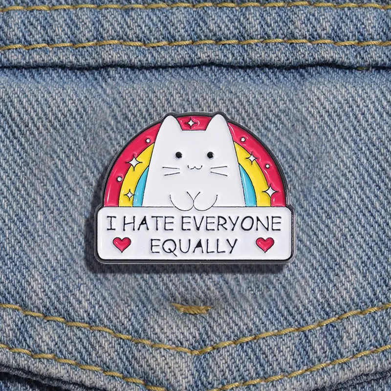 Cute Cat Design Brooch, Fashion Brooch for Daily Clothing Decor, Fashion Brooch for Daily Clothing Decor, Pride 2025, LGBTQ, Trendy All-match & Exquisite Brooch for Birthday Gift, Elegant Brooch, Alloy Brooch Pin