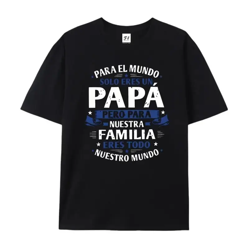 Menswear Minimalist Classic Personalized T-Shirt, Father’s Day Custom Print Short Sleeve Sports Top, Athletic, Graphic