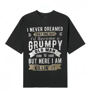 Funny "Grumpy Old Man" T-Shirt, Sarcastic Quote good Graphic Tee, Unisex Cotton Crew Neck Short Sleeve, Casual Humorous Top for Men