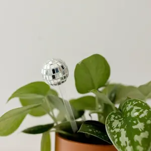 Disco Ball Plant Stick - Acrylic Mirror Ball for Plants Unique Design