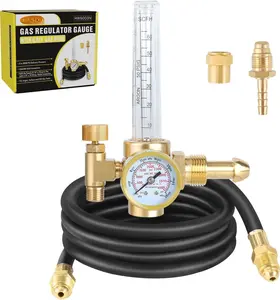 Argon Regulator - Welding Regulator - Argon/CO2 Mig Tig Flow Meter Gas Regulator Gauge with 6.6Ft Gas Hose