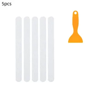 5pcs Peva Multicolor Bath Tub Non-Slip Pads, Waterproof Floor Stair Grips, Invisible Bathroom Non-Slip Tiles, Easy to Install