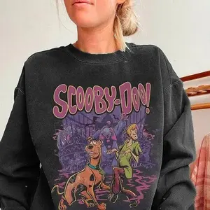 Vintage Scooby Halloween Sweatshirt – 90s Retro Movie Tee Featuring Classic Halloween Characters, Perfect for Fall Fans, Halloween Shirt, Funny Ghost Tee, Spooky Season, Summer Halloween Shirt, Fall Graphic Tee, Cute Halloween Shirt, October Shirt.