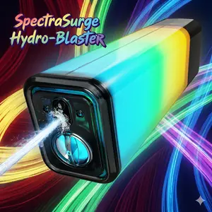 1250ML High Capacity 32FT Long Range Neon Light Water Soaker. Glowing Squirt Dispenser Summer Beach Pool Party Essentials Outdoor Games Father's Day 4th of July Independence Day Gift Fidget SummerWins DealsForYouDays.