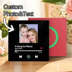 【Customization】Custom Music Fridge Magnet New 4.0 Upgrade Colorful without Frame Personalized Album Fridge Magnet That Can Be Played Song Anniversary Gift for Couple