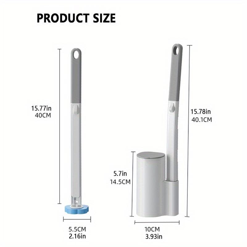 A Set of Disposable Toilet Brushes with Replacement Heads &108/54Replacement Heads and Bases Wall Mounted or Floor Mounted, Convenient for Bathroom Cleaning