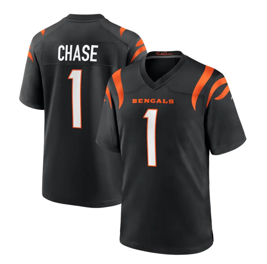Unisex  #1 Ja'Marr ChaseNatural Rivalries Collection Stitched Limited Jersey, Classic Game Day Cincinnati Jersey, Cardinals  Short Sleeve Athletic Top, Bengals Team Inspired Fan Outfit, Casual Streetwear Gift for Men And Women