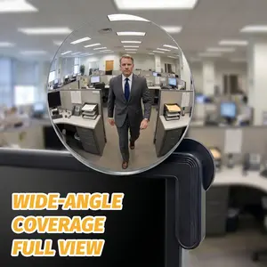Clip On Mirror For Computer Monitor, Laptop Mirrors, Desk Office Cubicle, Pc To See Behind You, Desktop Rear View, Personal Safety