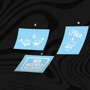 Spongebob inspired decals- weather/waterproof