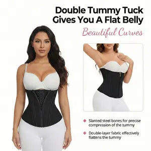 ZGQN Waist Trainer Corset for Women Adjustable Wrap Belt Tummy Control Compression Body Shaper Zipper Waist Cincher Vest Fitness Postpartum Shapewear Faja
