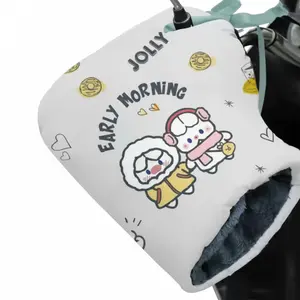 Thickened Waterproof Windproof Motorcycle Handlebar Gloves, Fleece Lined Electric Bike Grips, Comfortable Winter Accessories