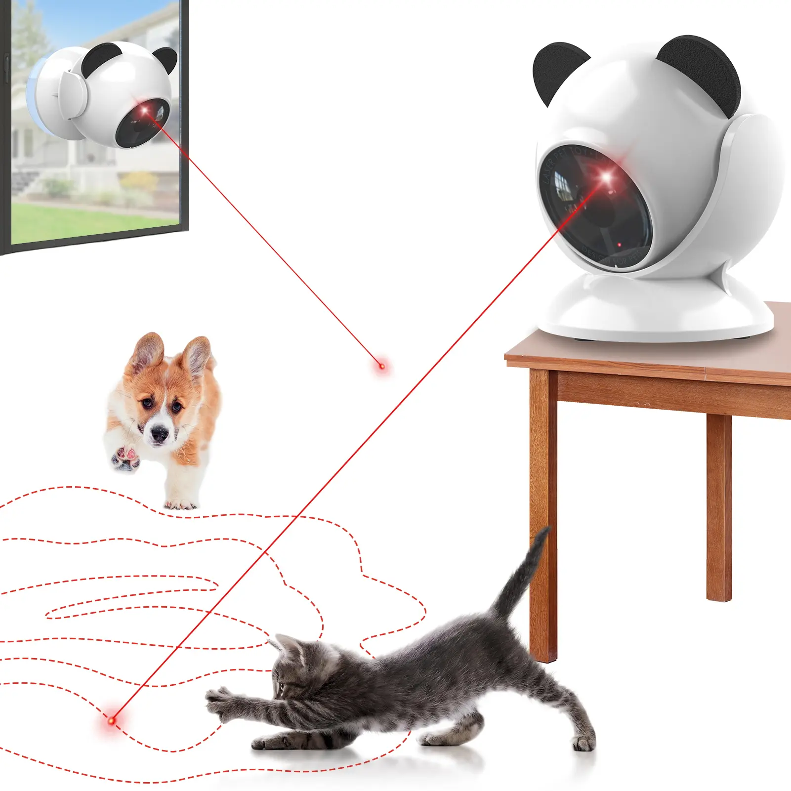 Waaiio Laser Cat Toys for Indoor Cats, Automatic Interactive Cat Laser  Pointer with Truly Random Trajectory, Suction Cup Design, Whisper Quiet  Operation, Hands-Free Rechargeable Cat Toy for Kittens & Dogs - TikTok