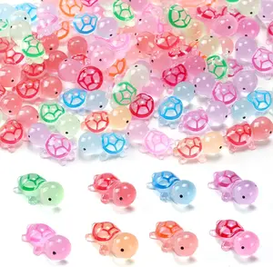 72 count Luminous Mini  Turtles Sea Turtle Figurines,  Miniature  Figures in 8 Colors Cute  Turtles Bulk Glow in Dark,  for DIY Projects, Garden, Aquarium Decor