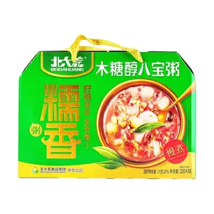 Beidahuang Xylitol Red Bean Rice Porridge Gift Box - 8 Pack (320g Each) - Healthy Breakfast Meal Replacement, Festive Gift Idea