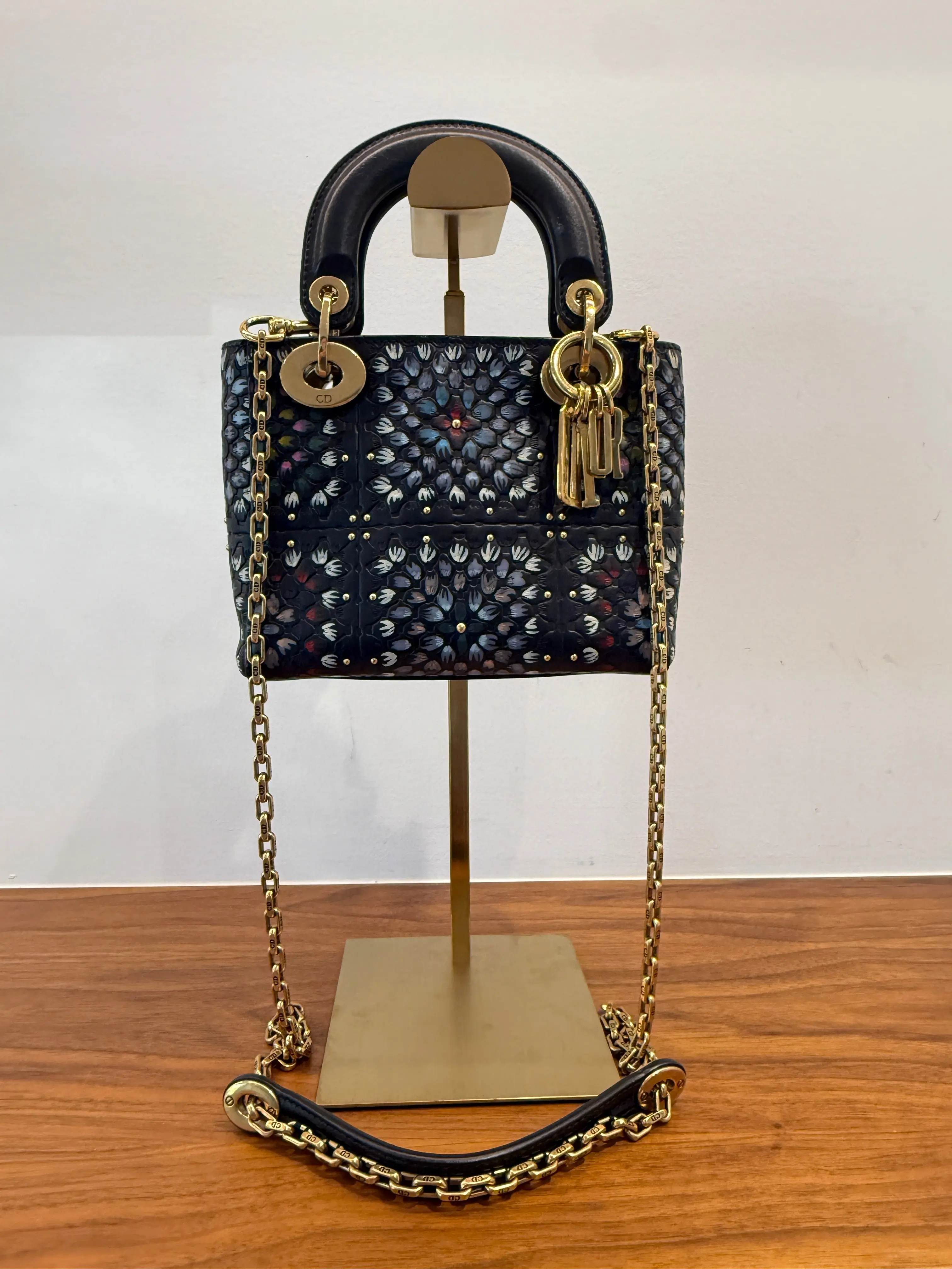 Dior Lady Dior Mini Leather Handbag Pre-Owned