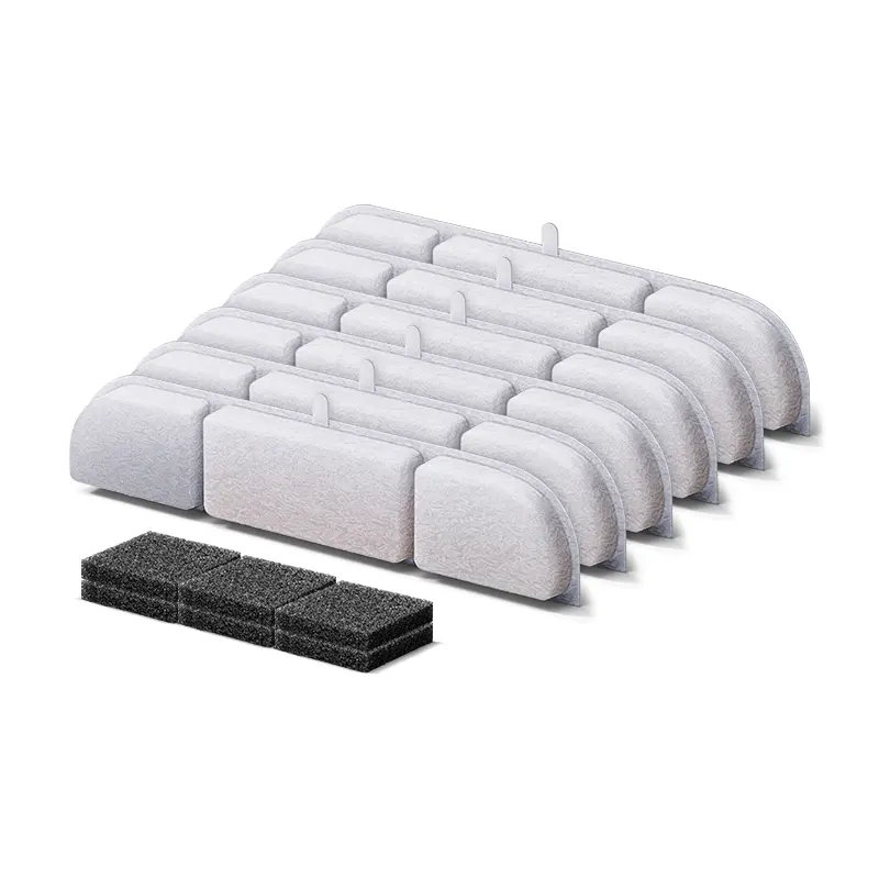 DownyPaws Resin Activated Carbon Multi-Filtration Odor Removal Replacement Filters for DPWFP6 Battery-Operated Cat Automatic Water Bowl Accessory, 5-Level