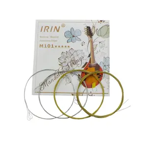 Irin M101 Bronze Mandolin Strings Set of 8 with PVC Packaging, Easy Installation Long-Lasting Musical Instrument Parts for Beginners & Repair