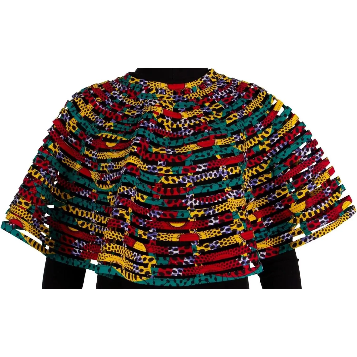 African Ankara Handmade Neckpiece Women's Handmade Necklaces | Button Splicing Necklace for Women Jewelry