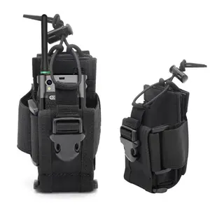 Tactical Radio Pouch for Outdoor Sports Adjustable Size Walkie Talkie Case Camping Hiking Military Fan Accessories Bag Gun Holsters