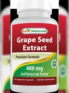 Best Naturals Grape Seed Extract 400 mg Veggie Capsule, 120 Count