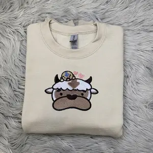 Appa Bison and Aang Embroidered Sweatshirt, Avatar the Last Airbender Hoodie Sweatshirt, Bison Lovers Gifts