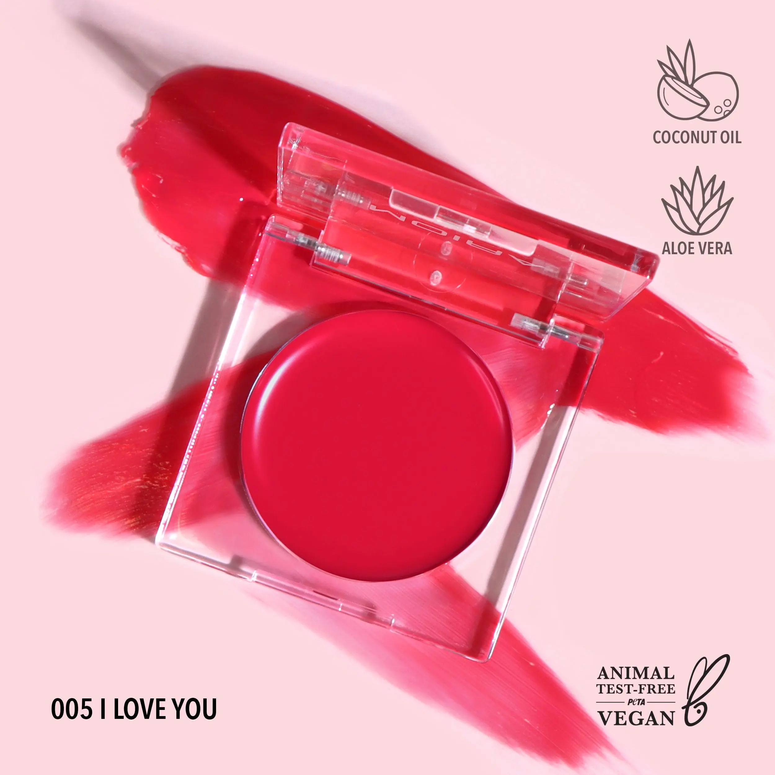 Moira Cosmetics Loveheat Cream Blush (005, I Love You) - Lightweight Makeup Brush in Pink, Dewy Finish, Animal Test-Free Vegan
