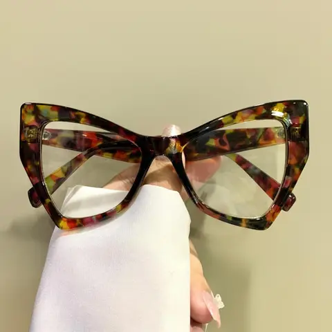 Vintage Cat Eye Frame Glasses, Stylish Trendy Eyewear, Trendy Casual Eyeglasses for Women & Men, Fashion Eyeglasses for Work, Daily Clothing Decor, for Student Daily, Fashionable Frames Glasses, Trending Glasses
