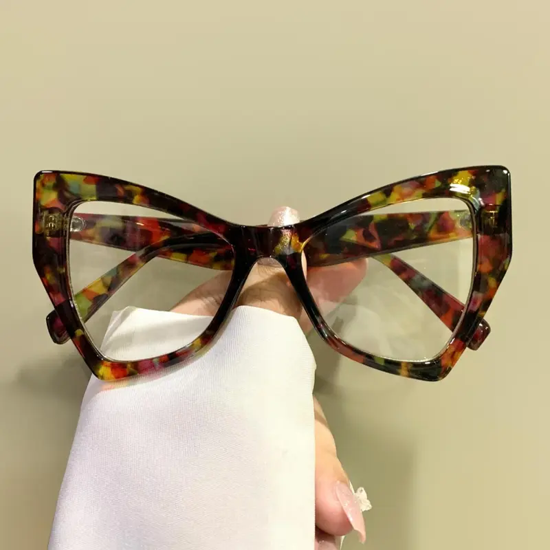 Vintage Cat Eye Frame Glasses, Stylish Trendy Eyewear, Trendy Casual Eyeglasses for Women & Men, Fashion Eyeglasses for Work, Daily Clothing Decor, for Student Daily, Fashionable Frames Glasses, Trending Glasses