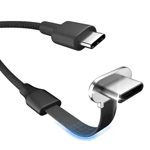 USB C to USB C Cable, 60W PD Fast Charging 3.3FT, 90 Degree Right Angle USB C Cable, Flat Charger Cord for iPhone 15, Samsung Galaxy, MacBook, iPad, Steam Deck, Nintendo Switch outdoorfun