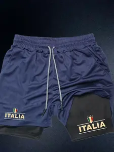 Men's 2-In-1 Double Layer Gym Shorts with Inner Pocket, High Stretch Gym Workout Training Shorts for Summer Comfort