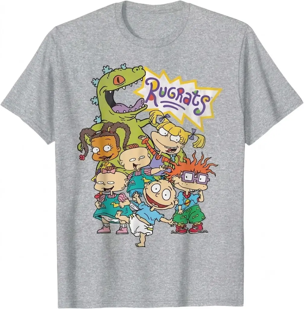 Rugrats Happy Characters Retro T-Shirt | Nickelodeon 90s Cartoon Graphic Tee | Vintage Streetwear Shirt | Nostalgia Party Tee | Unisex Fan Gift