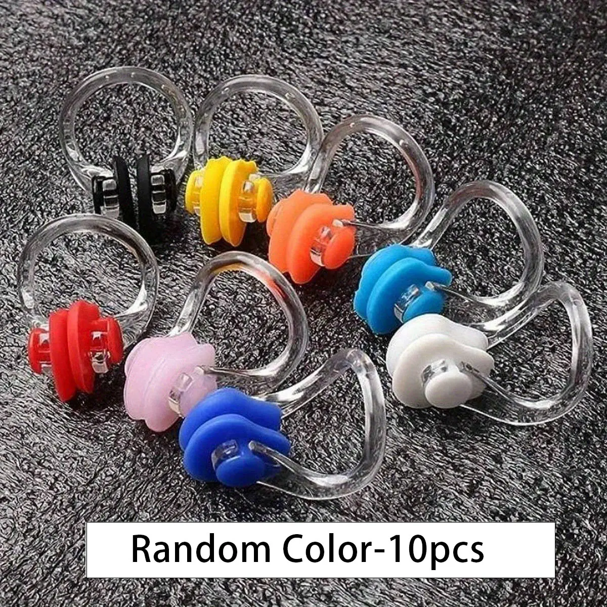 10pcs Swimming Nose Clip - Soft Silicone, Comfortable & No Pressure, Anti-choking, Special Accessory for Swimming Training, Universal for Kids & Adults, Swimming Accessories