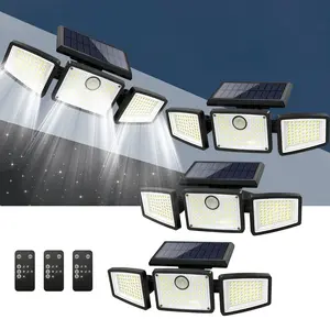 2 Packs LED Motion Sensor Solar Lights Outdoor IP65 Waterproof Security Lamp for Gardens Patios Eco-Friendly Solar Powered US