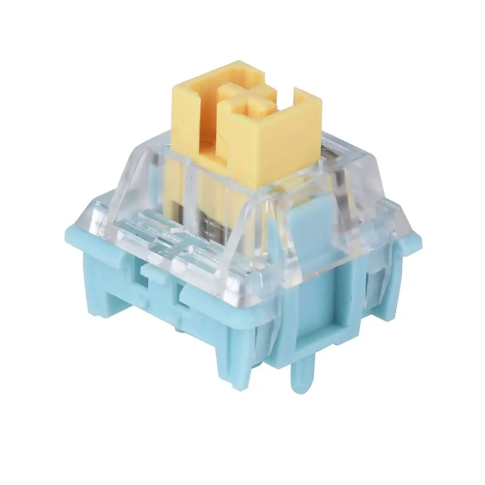 Sea Salt Silent Mechanical Switches Set  5-pin Pre-lubed Linear With Led Slot 35 Pieces For