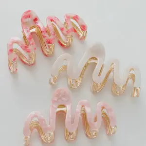 Willow Rose Large Squiggle Metal Claw Clip Set Of 3
