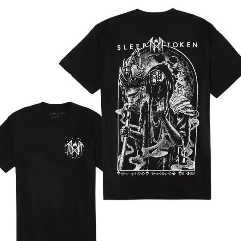 Sleep Token Vessel Two-Sided Graphic T-Shirt, Iconic Band Merch for Fans, Unisex Casual Tee for Men and Women, Comfortable Cotton Shirt, Perfect Gift for Him & Her, Novelty Streetwear, Moisture-Wicking Fabric for Everyday Wear