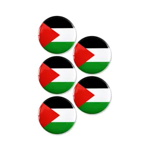 5 Pack - Palestine Flag Pinback Buttons - 2.25 Inch