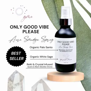 ONLY GOOD VIBES PLEASE Aura Smudge Spray Lavender Lavender Lavender Lavender Lavender Long-lasting Gift
