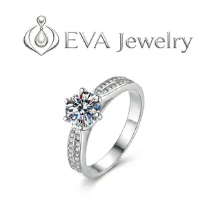 [EVA Jewelry] 925 Sterling Silver Synethic Moissanite Ring