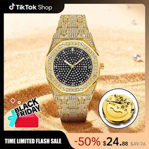 Clvmv Kiai Full Diamond Sparkling Watch  Multi  Function Watch, Equipped with Original Swiss Movement, Sapphire Crystal Glass, Stainless Steel Strap, Luminous and Waterproof Design. Black Friday Limited Time Sale