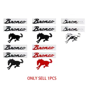 Ford Bronco Letter Sticker Set, Horse Emblem Leaf Panel Alphabet Body Decal, 3-Piece Car Decoration Kit, Vehicle Accessories