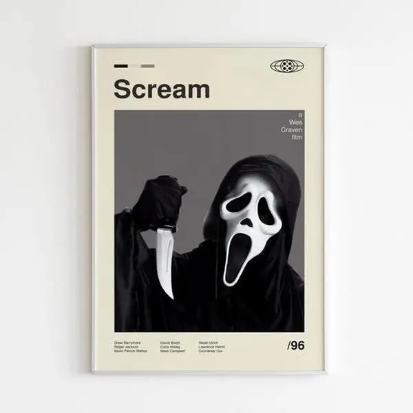 Horror Movie Poster, Minimalist Film Wall Art, Vintage Horror Poster, Spooky Home Decor, Retro Horror Artwork, Minimalist Film Poster, Halloween Wall Decor