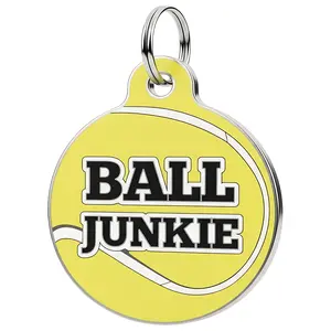 Ball Junkie - Pet ID Tag - Personalized Engraved Dog Tag