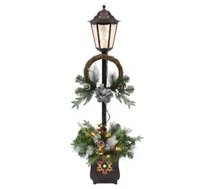 Puleo Pre Lit 4' Christmas Lamp Post w/35 Clearlights