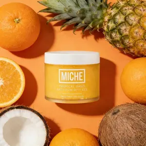 MICHE Beauty Tropical Oasis Anti-Humidity Frizz Fighting Hair Gel 8.8 oz Firm Hold for All Hair Types Curly Coils Wavy Alcohol Free Haircare - Moisture, Smooth