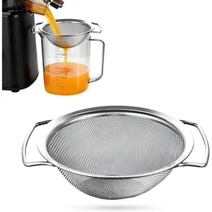 Juice Strainer for Nama J2,Juice Strainer After Juicing,Fine Mesh Filter Screen Compatible with Nama J2 Cold Press Juicer, Bilateral handles-304 Stainless Steel Easy Clean(for  containers)