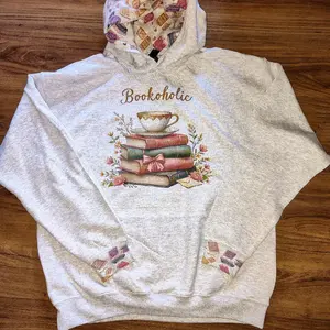 Bookaholic Hoodie • Cute Graphic Sublimation Stylish Comfort Comfortable Book Lover Reader Read