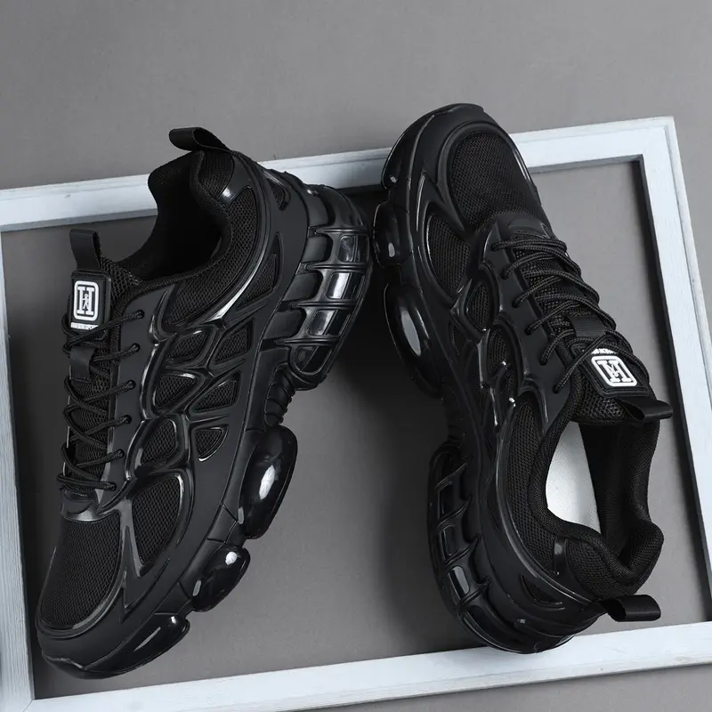 High-Quality Men's Casual Shoes, Comfortable Sporty Sneaker Outdoor Shoes, Durable Sneakers, Footwear Sneakers, Medium Width, PU Leather Upper, PVC Sole, All Seasons, Trainer Sneakers